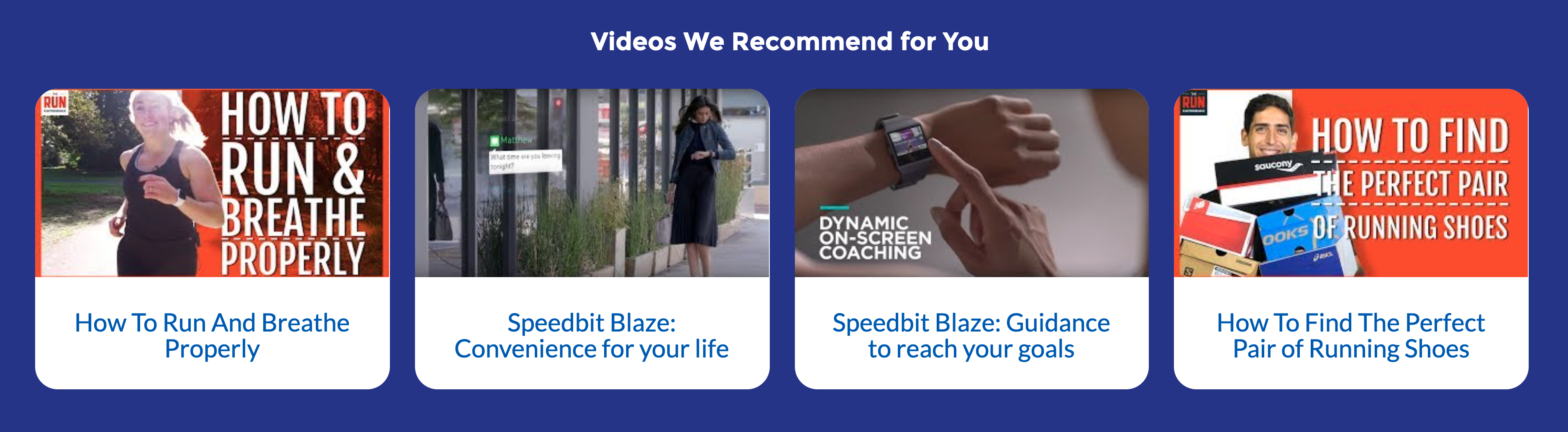 Recommended videos carousel