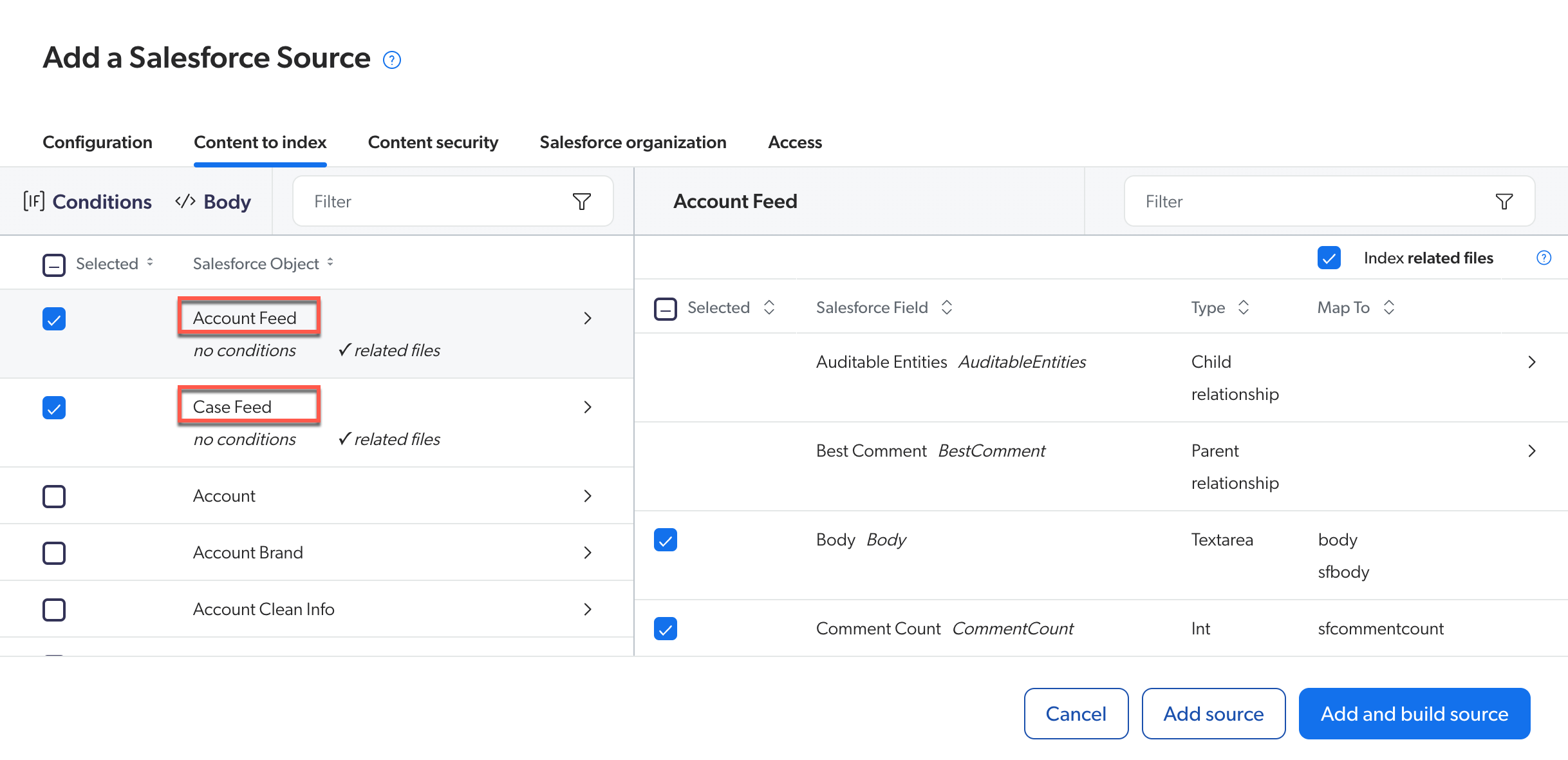 Index Chatter | Coveo for Salesforce