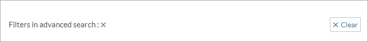 Breadcrumb navigation showing filters in advanced search | Coveo