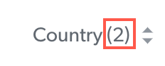 Row count column option highlighted in admin interface | Coveo