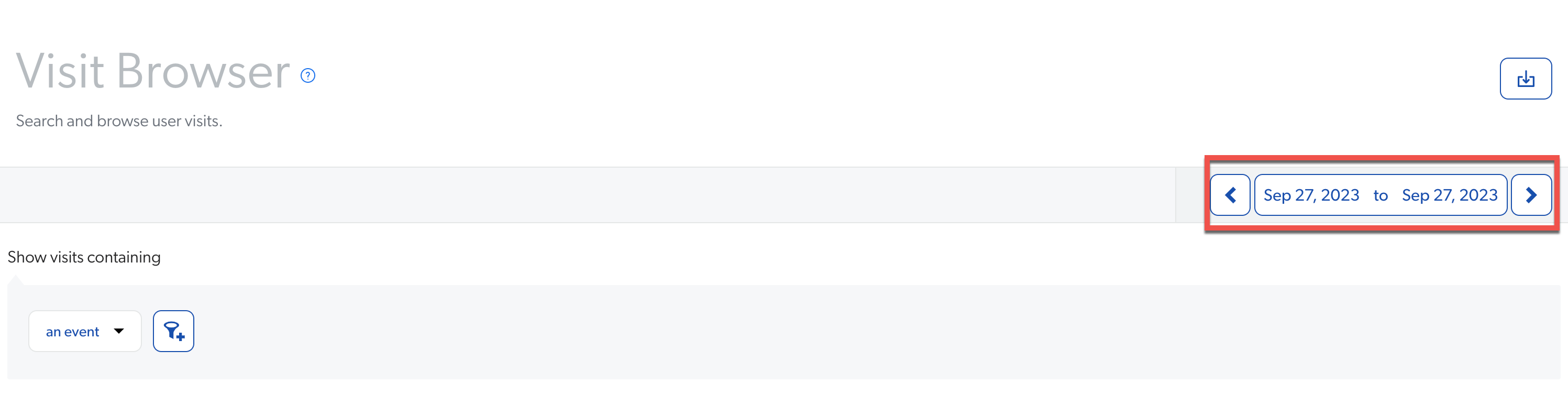 Visit browser Date Selection | Coveo