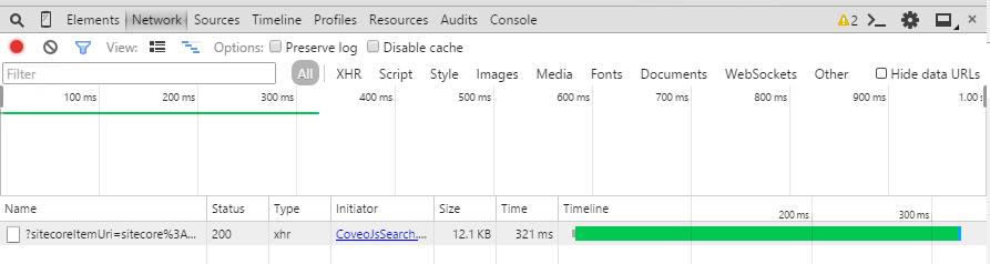 This will display all the methods that were used since you opened the tool | Coveo for Sitecore 4