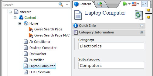 You have items with the Category and Subcategory* fields of type Single-Line Text | Coveo for Sitecore 4
