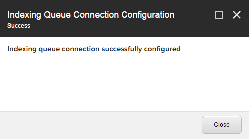 In the next screen choose Close | Coveo for Sitecore 4