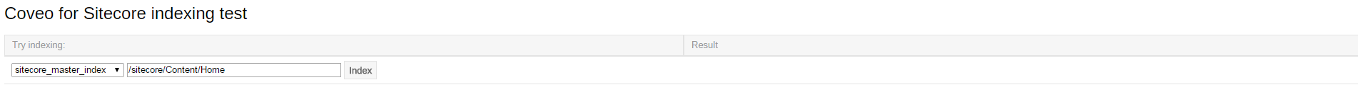 The Diagnostic Page gives you the possibility to refresh a sub-tree of the Coveo index | Coveo for Sitecore 4