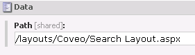 A Sitecore layout links to an ASPX page (or web form) which contains its implementation | Coveo for Sitecore 4