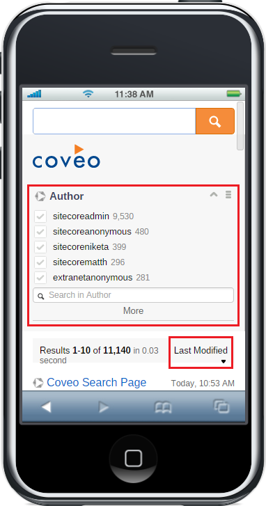 You have to do this every time you browse to a different page of search results | Coveo for Sitecore 4