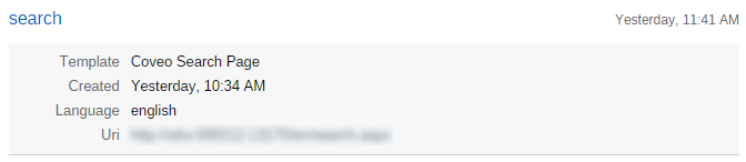 In Normal mode the Created By and Updated By fields are hidden from search results | Coveo for Sitecore 4