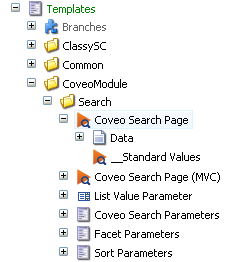 It defines the fields available on an item of type Coveo-Powered Search Page as well as the components that are…​ | Coveo for Sitecore 4