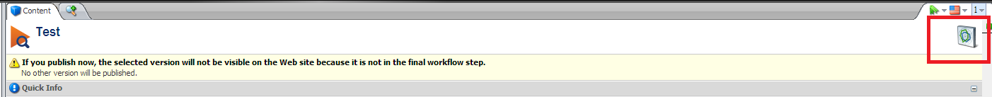 When the Analytics module is installed when viewing a Sitecore item in the Content Editor you have the following icon at…​ | Coveo for Sitecore 4
