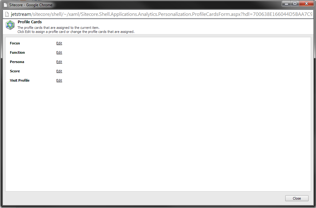 If you click it the following window opens | Coveo for Sitecore 4