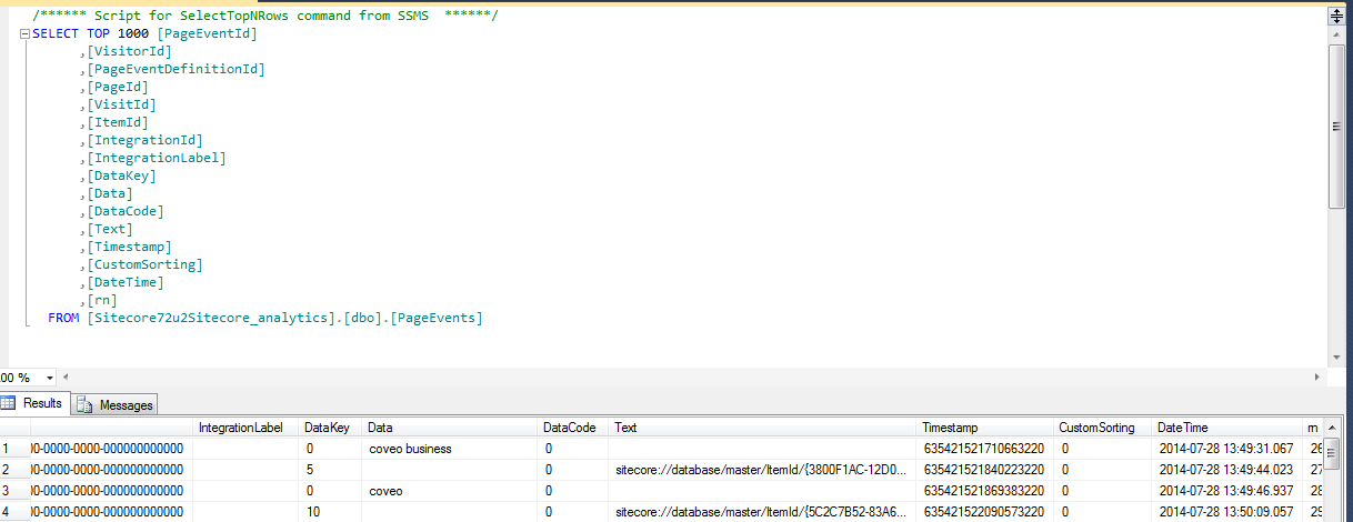 You should get the latest page events | Coveo for Sitecore 4