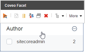 In the Experience Editor click the Facet or Sort component | Coveo for Sitecore 4