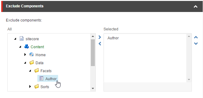 It should appear on the right side in the Selected section | Coveo for Sitecore 4
