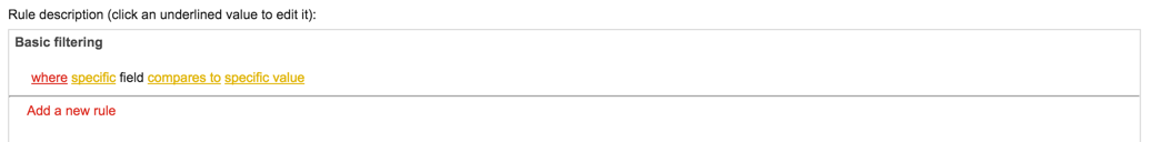 Validate that the condition appears under Rule Description | Coveo for Sitecore 4