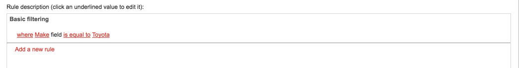 Validate that the condition is complete in the Rule Description section | Coveo for Sitecore 4