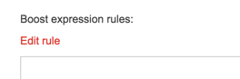 In the Result Scope section of the Control Properties panel under Boost expression rules click Edit Rule | Coveo for Sitecore 4