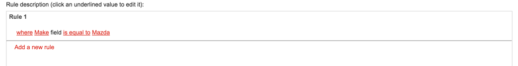 Validate that the condition is complete in the Rule Description section | Coveo for Sitecore 4