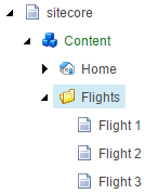 Add three flight items in the folder having the same company but different prices | Coveo for Sitecore 4