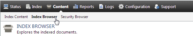 Open the Index Browser inside the CES Administration Tool | Coveo for Sitecore 4