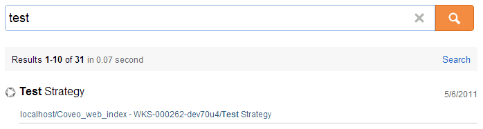 Perform a query and verify that it’s properly logged in the Coveo UA module | Coveo for Sitecore 4