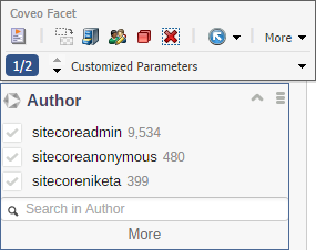 Validate that your Coveo Facet component now displays only three values instead of the default value of 10 | Coveo for Sitecore 4