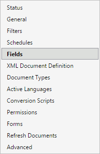 In the menu on the left select Fields | Coveo for Sitecore 4