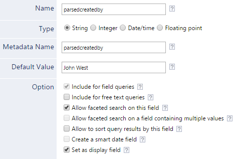Option: Make sure Allow faceted search on this field is checked | Coveo for Sitecore 4