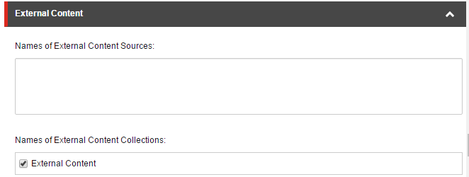 Instead of specifying an external source name you can choose to filter by collection in the Coveo Search component properties | Coveo for Sitecore 4