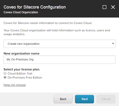 Click Next | Coveo for Sitecore 4