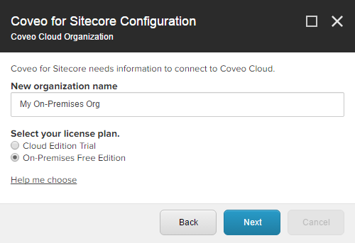 Click Next | Coveo for Sitecore 4