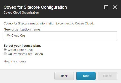 Click Next | Coveo for Sitecore 4