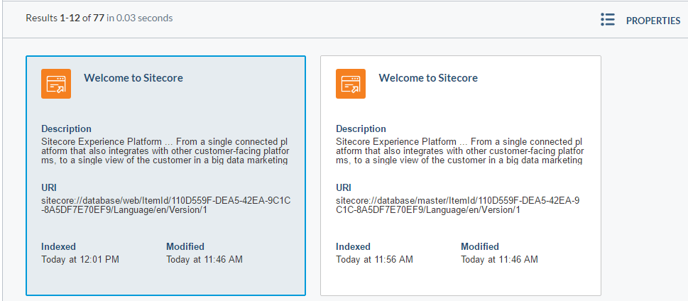 You can look at the fields of one of your item by selecting it and clicking Properties | Coveo for Sitecore 4