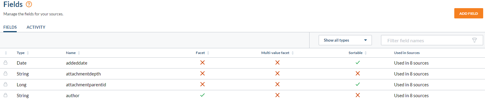 On the Fields tab you should be able to navigate through the configuration of all your index fields | Coveo for Sitecore 4