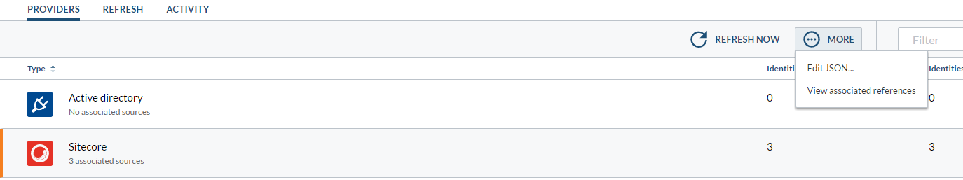 You should see the JSON configuration of your security provider | Coveo for Sitecore 4