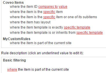 The rule condition should now be available in the Rule Set Editor on the Coveo Search Component | Coveo for Sitecore 4