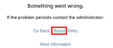 This event is triggered when the user clicks Reset on an Error Page | Coveo for Sitecore 4