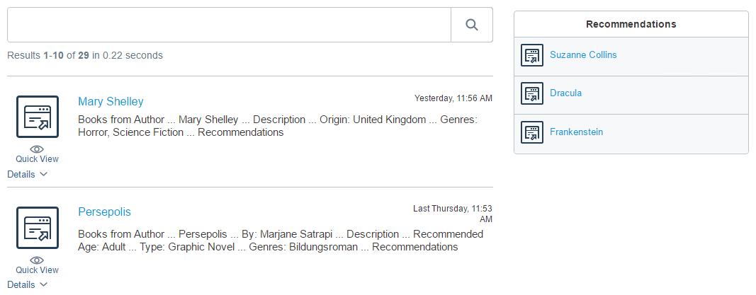 When browsing your Sitecore website in incognito mode and have recommendations set and published you should see…​ | Coveo for Sitecore 4