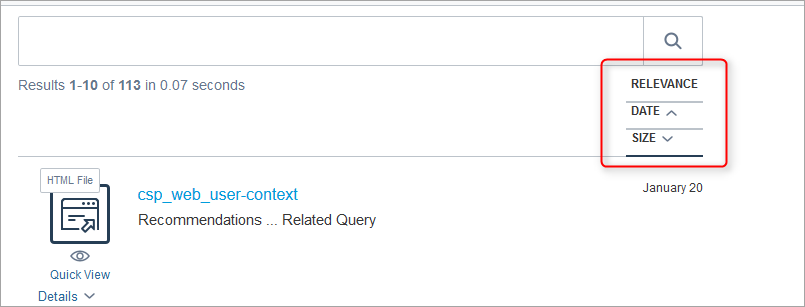 With the April 2017 release when you have several sort component on an MVC-based search page the components are stacked…​ | Coveo for Sitecore 4