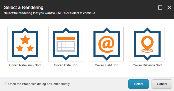 == Inserting and Customizing a Sort Component | Coveo for Sitecore 4