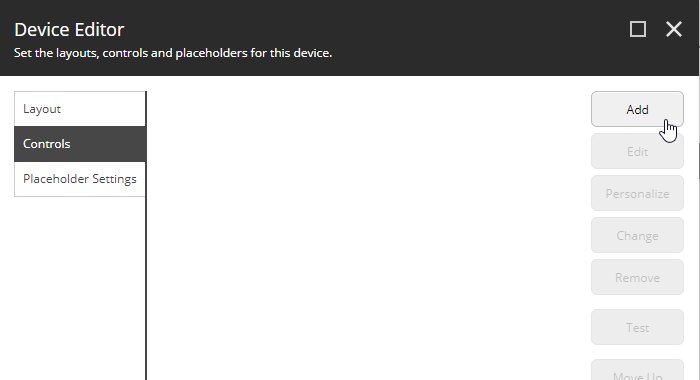 In the Controls section click Add | Coveo for Sitecore 4
