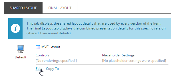 In the required device click Edit | Coveo for Sitecore 4