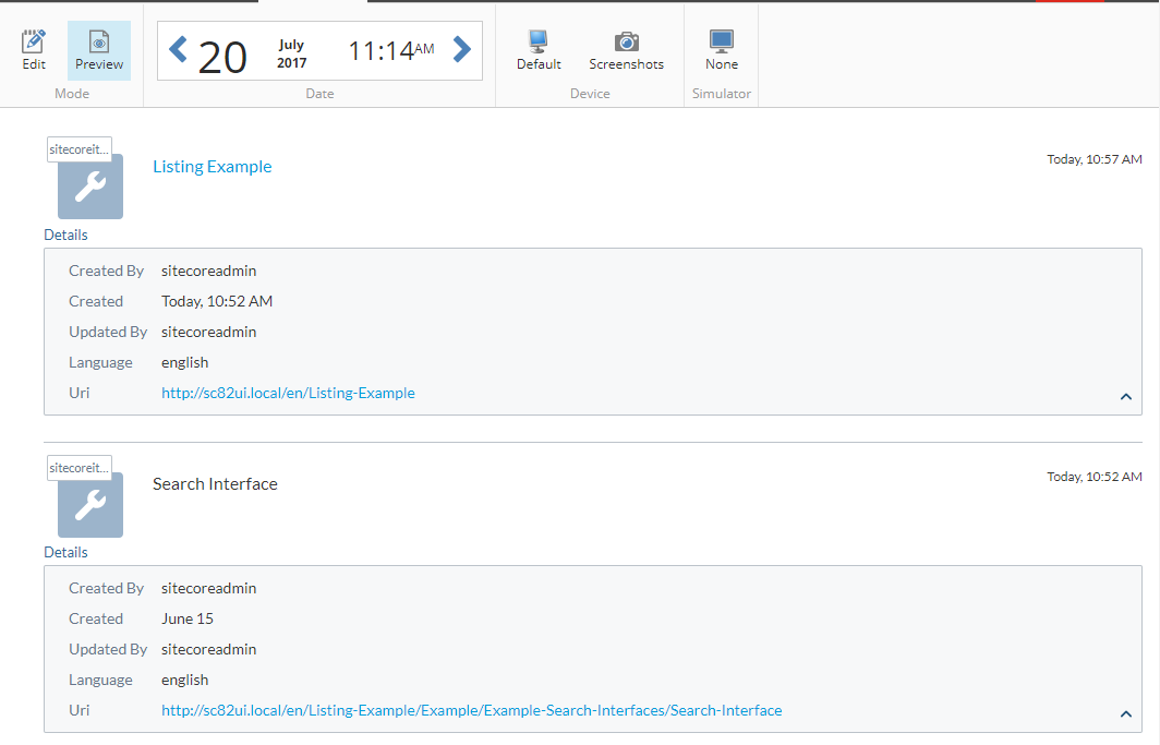 You should now have a simple list of results | Coveo for Sitecore 4