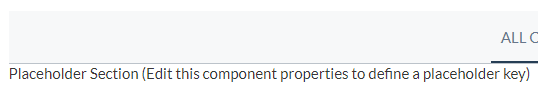 You should now have a non-configured Placeholder Section component | Coveo for Sitecore 4