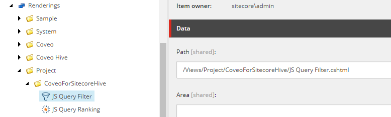 Change the path to match it with the new .cshtml file | Coveo for Sitecore 4