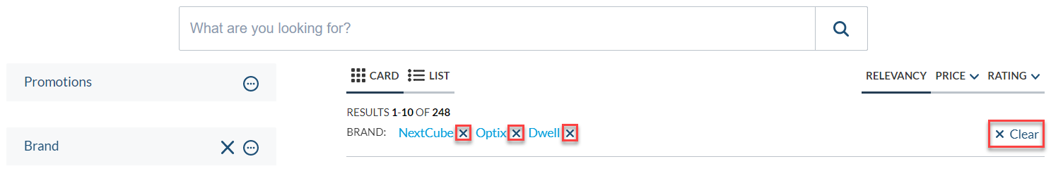 To perform this action click Clear | Coveo for Sitecore 4