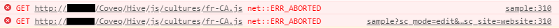 Errors caused by invalid culture files might also appear in the browser console | Coveo for Sitecore 4