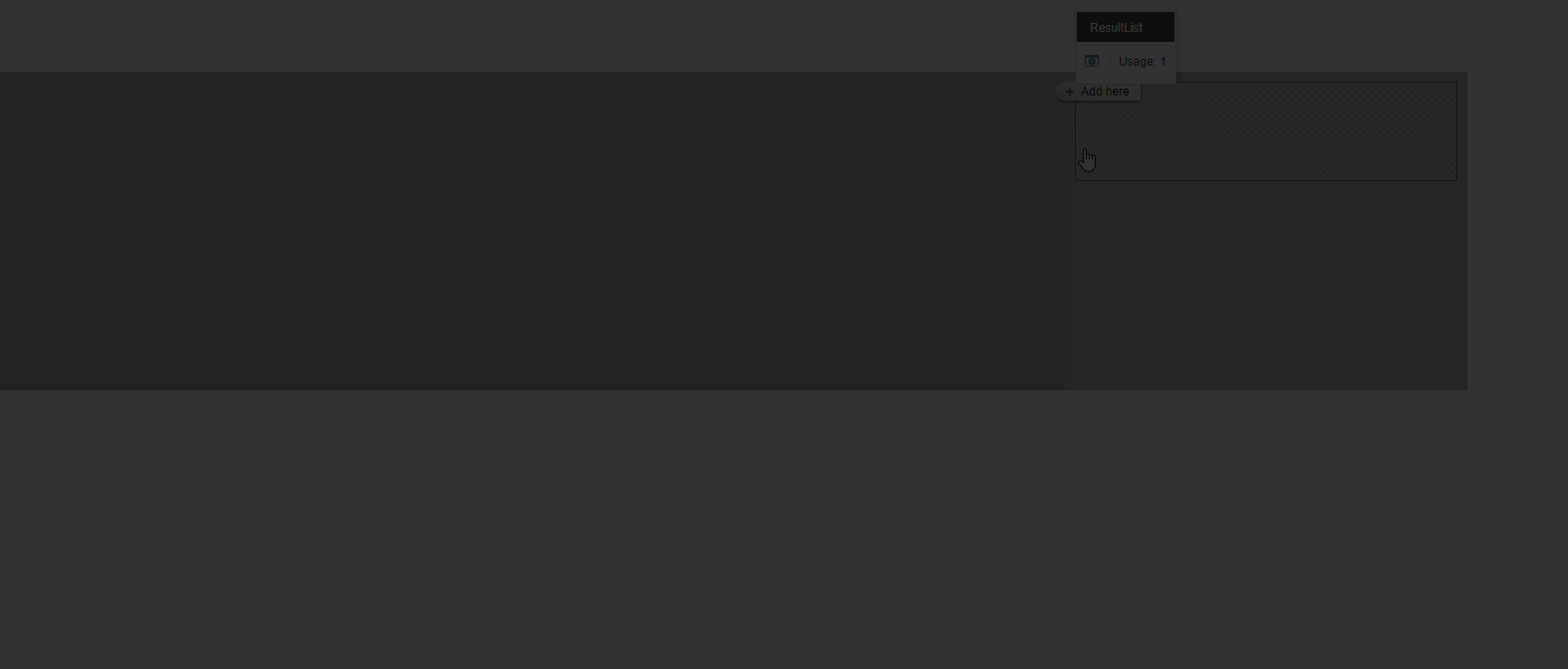 In the Sitecore Experience Editor add the Coveo Search Resources component to your page | Coveo for Sitecore 4