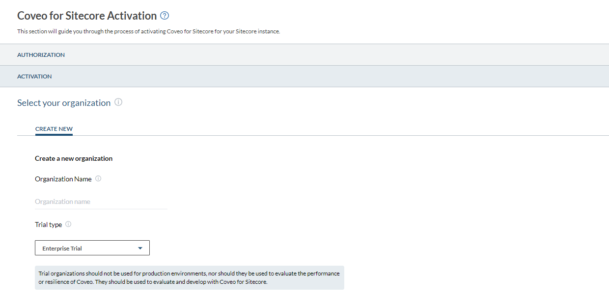 Activating New Organization