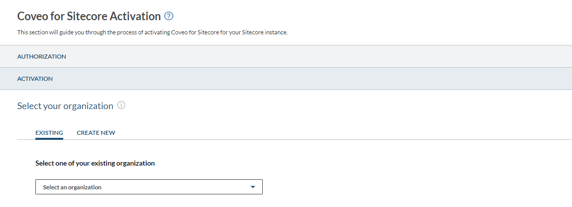 Activating Existing Organization